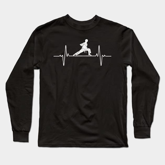 Karate Heartbeat Long Sleeve T-Shirt by BlendedArt